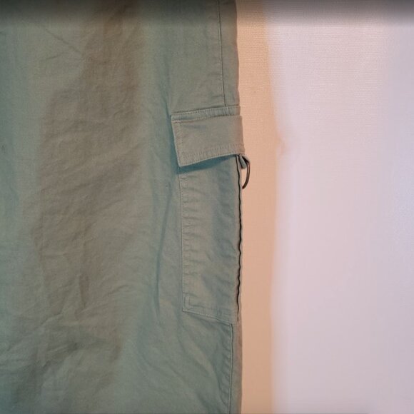 Sage Green Casual Cotton Canvas Cargo Skirt - Picture 10 of 13